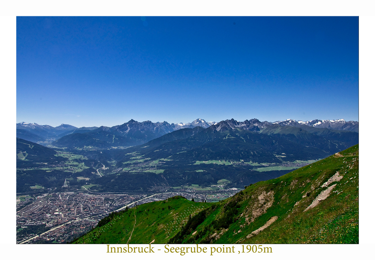 The view of Innsbruck at 1905m
