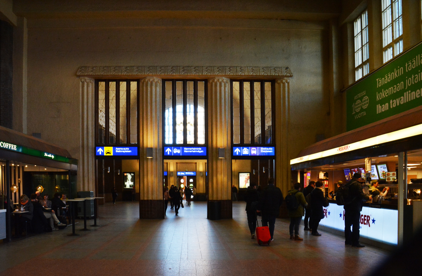 The waiting hall in Helsinki railwaystation