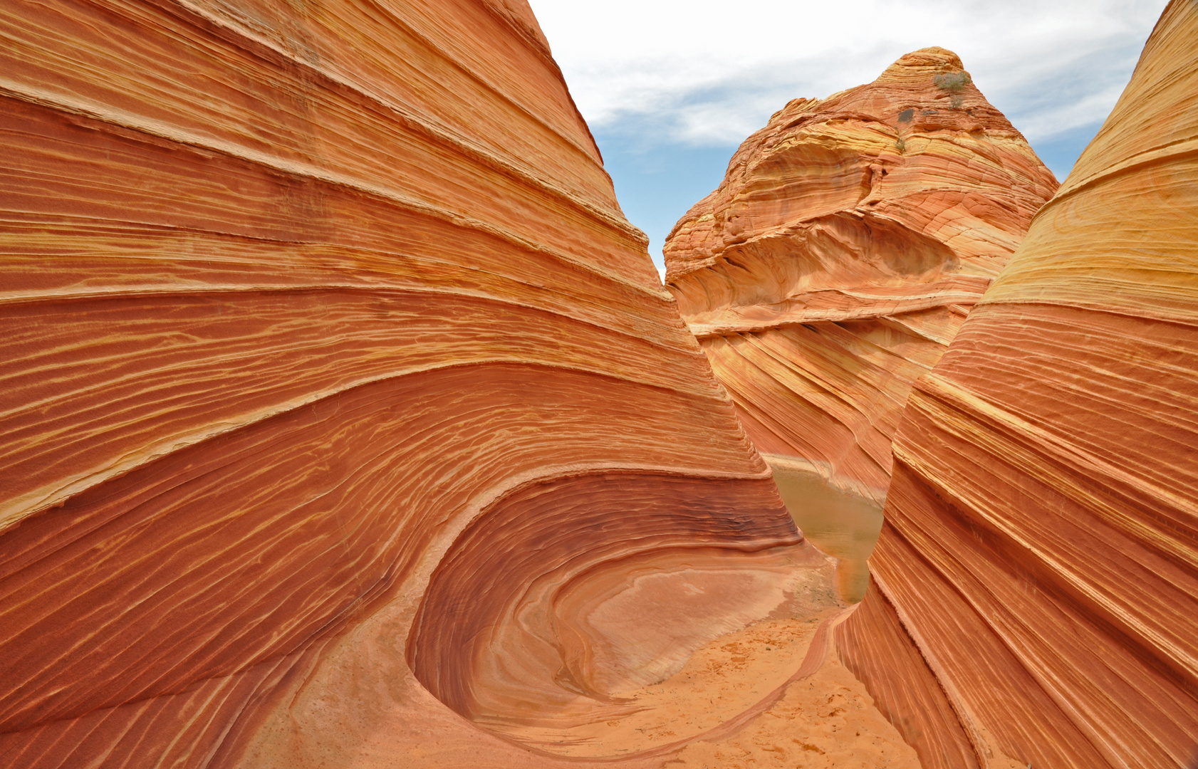 The Wave, Coyote Buttes North, Nebeneingang, Juli 2012