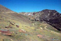 The way up to Ganden Monastery