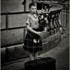 The wee piper on the Royal Mile