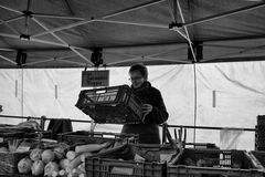 The weekly open-air market in Lucerne