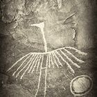 The white crane - Petroglyph