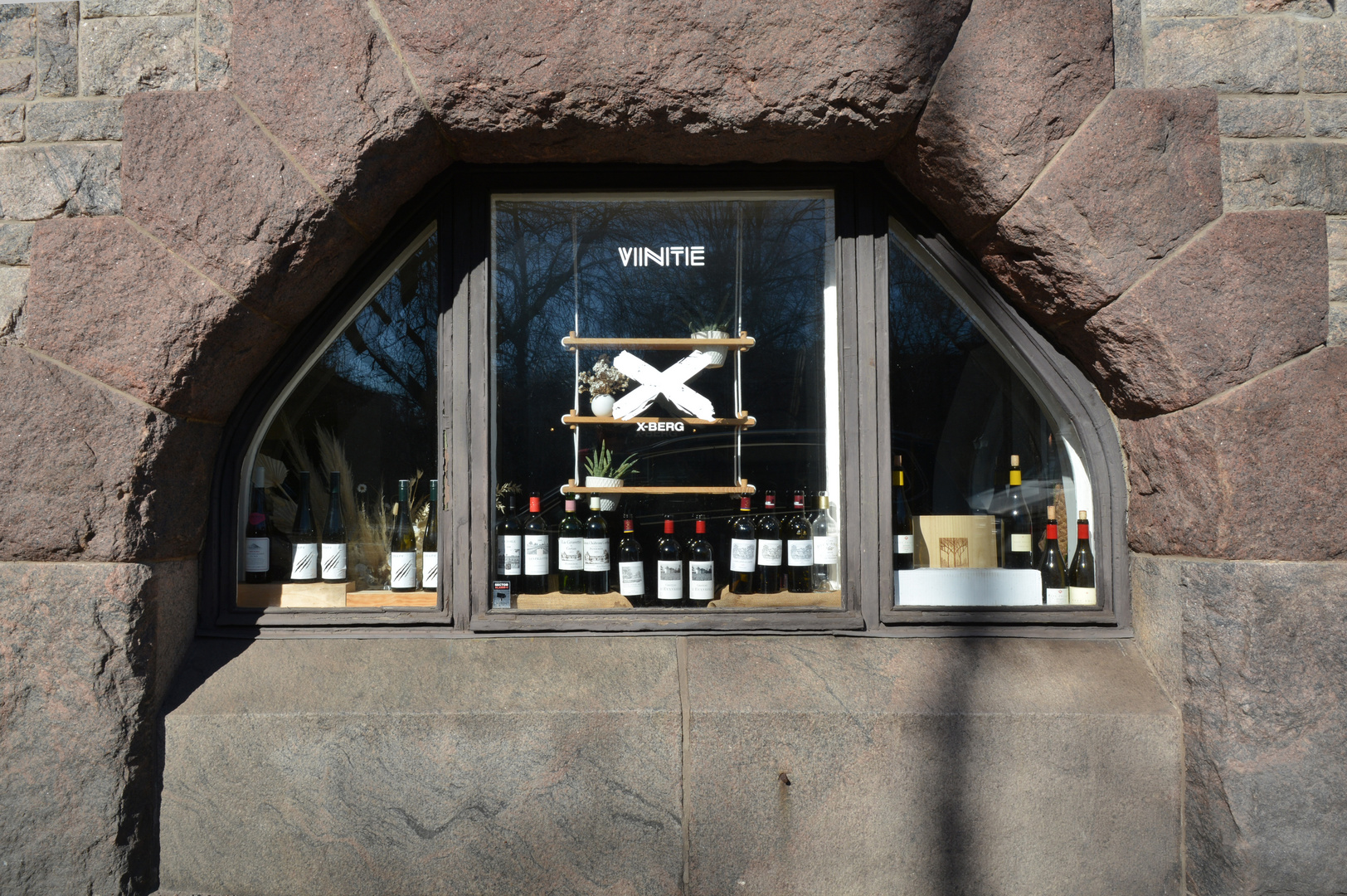 The window of wine shop