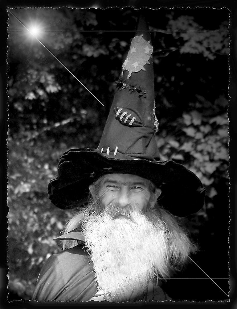 The Wizard in Black and white.