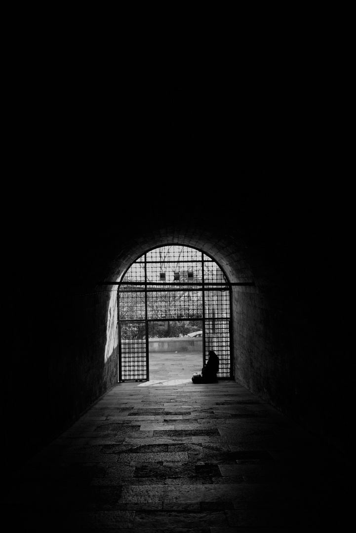 The woman at the and of the tunnel