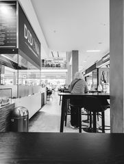 The woman who ate a slice of pizza alone!