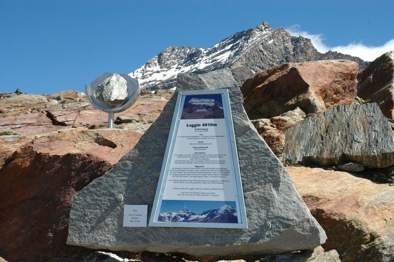 Themenrundweg "18 Viertausender" auf Hohsaas 3200 m Saas-Grund Wallis