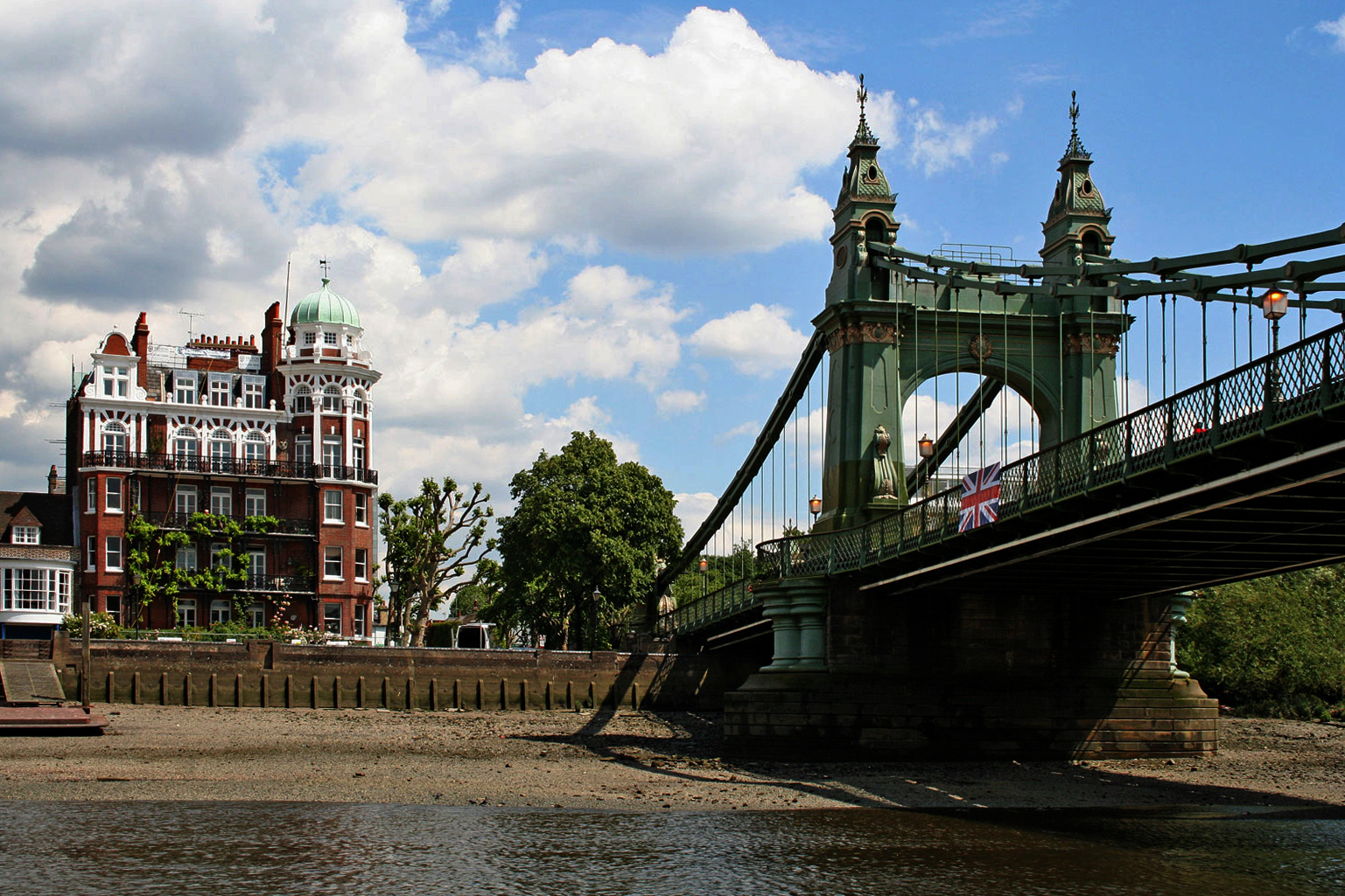 Themsefahrt von London nach Hampton Court 60: Hammersmith-Bridge