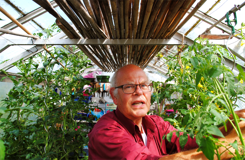 Theo in de tuin