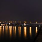 Theodor heuss Brücke in mainz bei Nacht