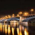 Theodor-Heuss-Brücke Mainz bei Nacht