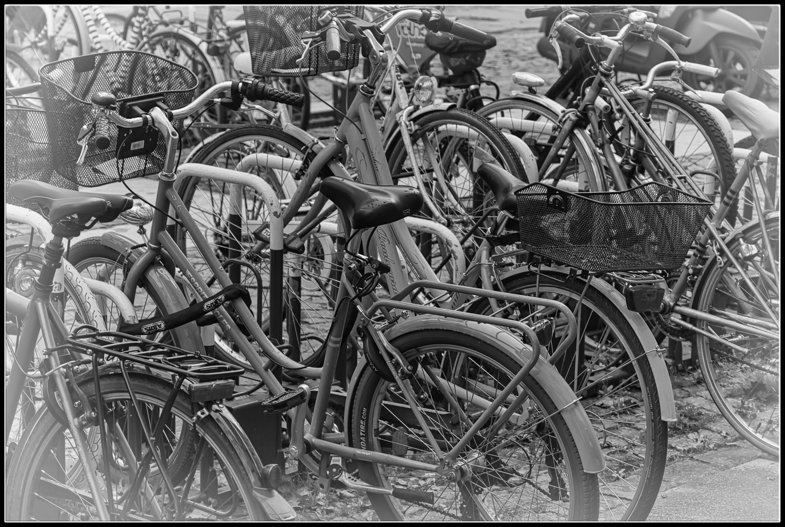 there are lots of bicycles in Strasbourg