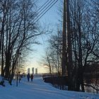 There is the bridge over Vantaa river and behind you can see the tower of Kalasatama