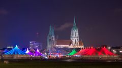 Theresienwiese bei Nacht