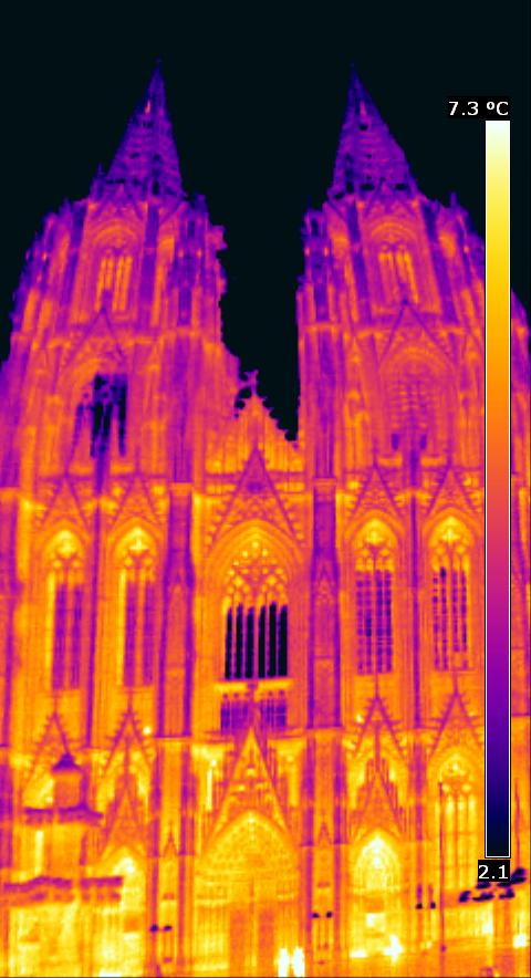 Thermografie vom Kölner Dom Wärmebildkamera