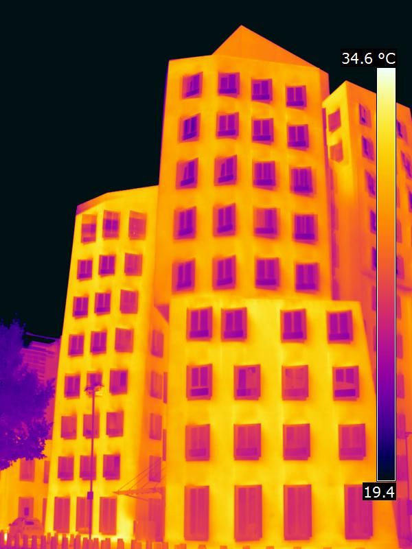 Thermografie Wärmebildkamara Medienhafen Düsseldorf