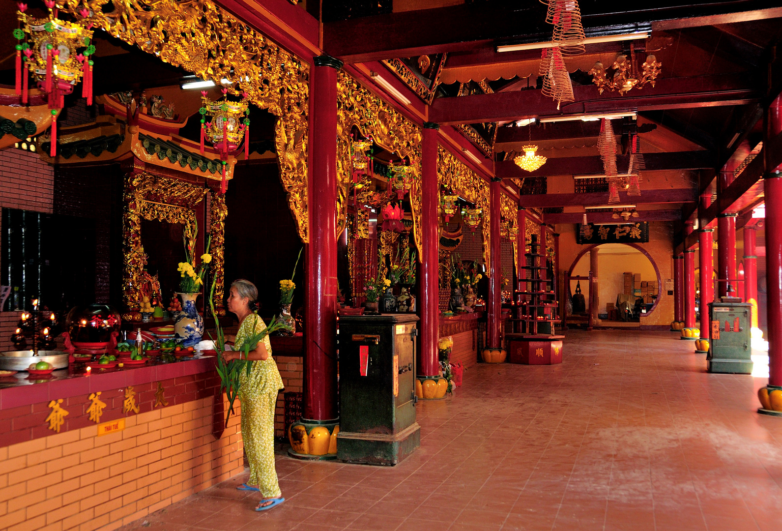 Thien Hau Pagode in Cho Lon, Saigon