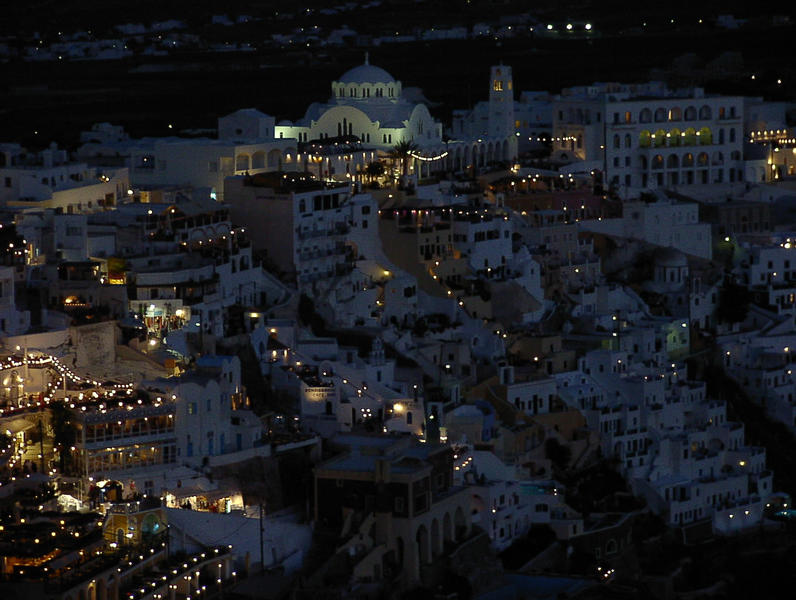 Thira by night