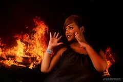 This girl is on fire ....