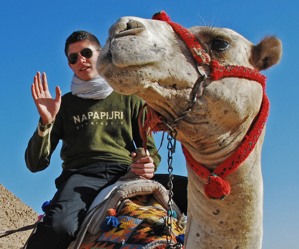 This is my son ( not the camel, the other....)