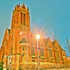 Thomaskirche bei Nacht in Essen Stoppenberg