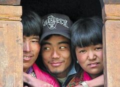 Three amiable Bhutaneses