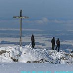 Three black guys in snow white winter landscape I