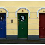 three coloured doors...