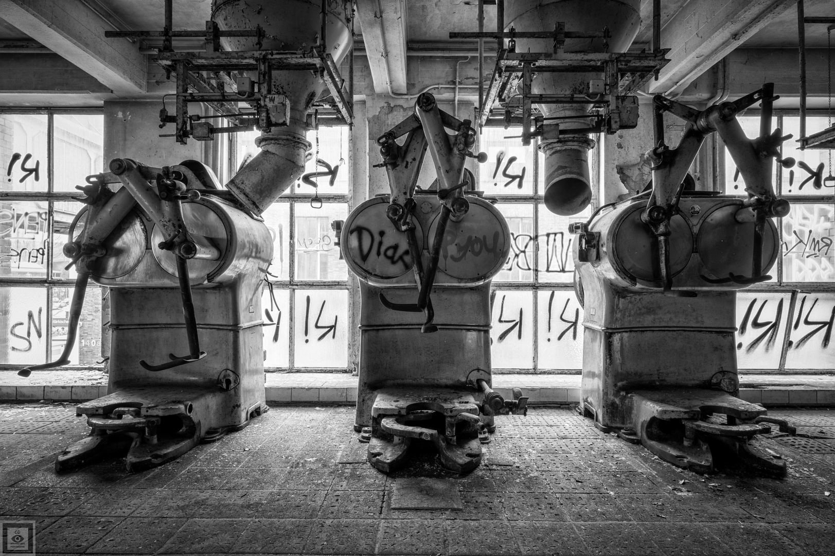 Three dough kneading machines 