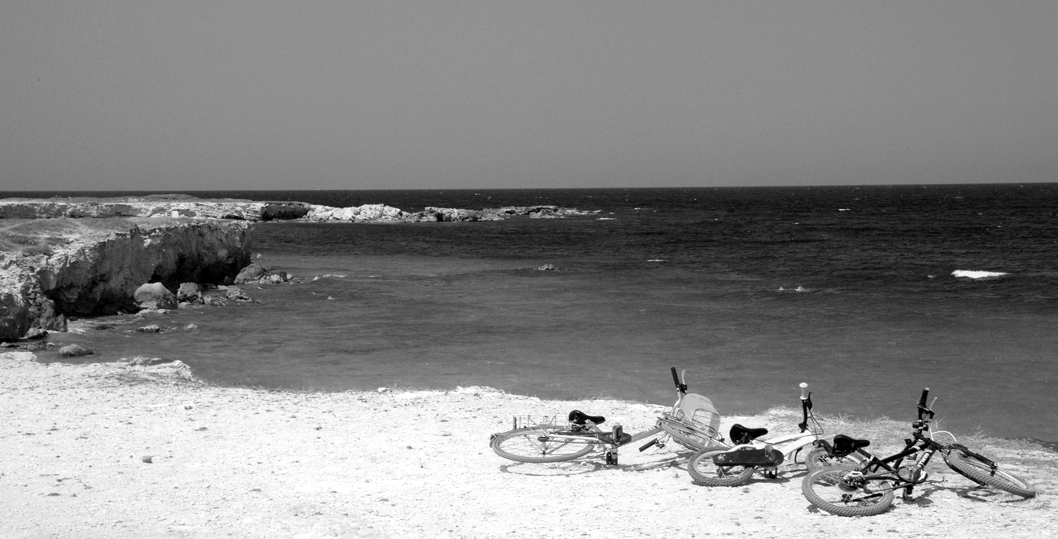 three friends at the beach