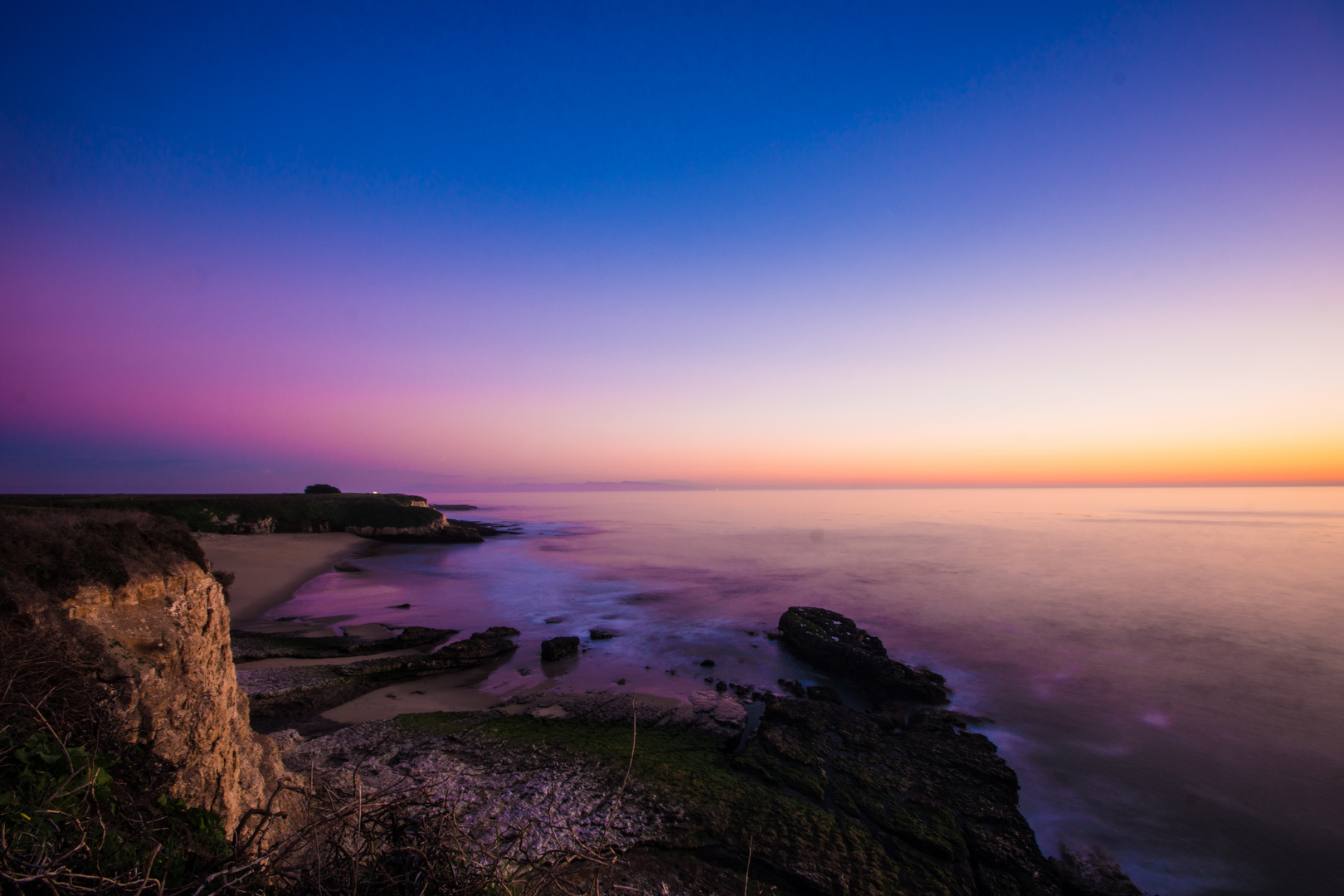 Three Mile Beach Sunset in Santa Cruz, California