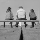 Three on a bench