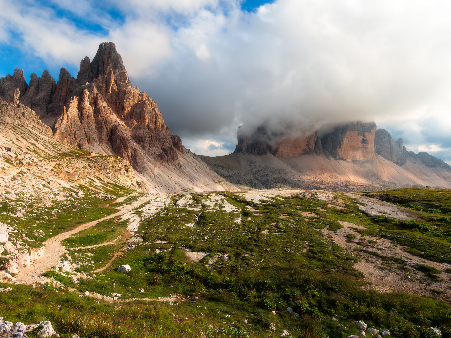 Three peaks of Lavaredo and mt. Paterno