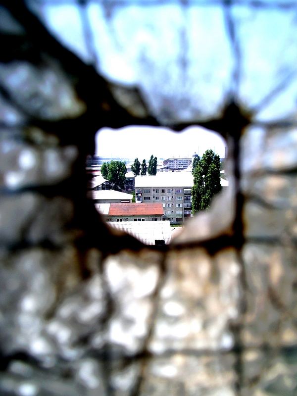 Through the broken window