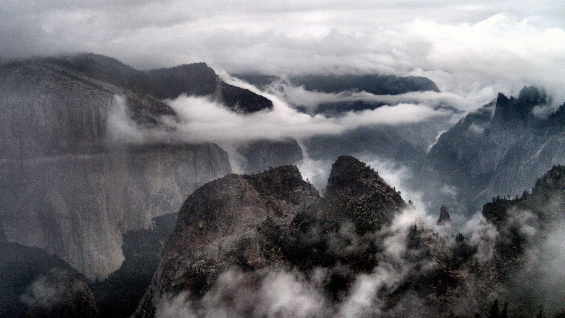 Through the fog at Dewey Point