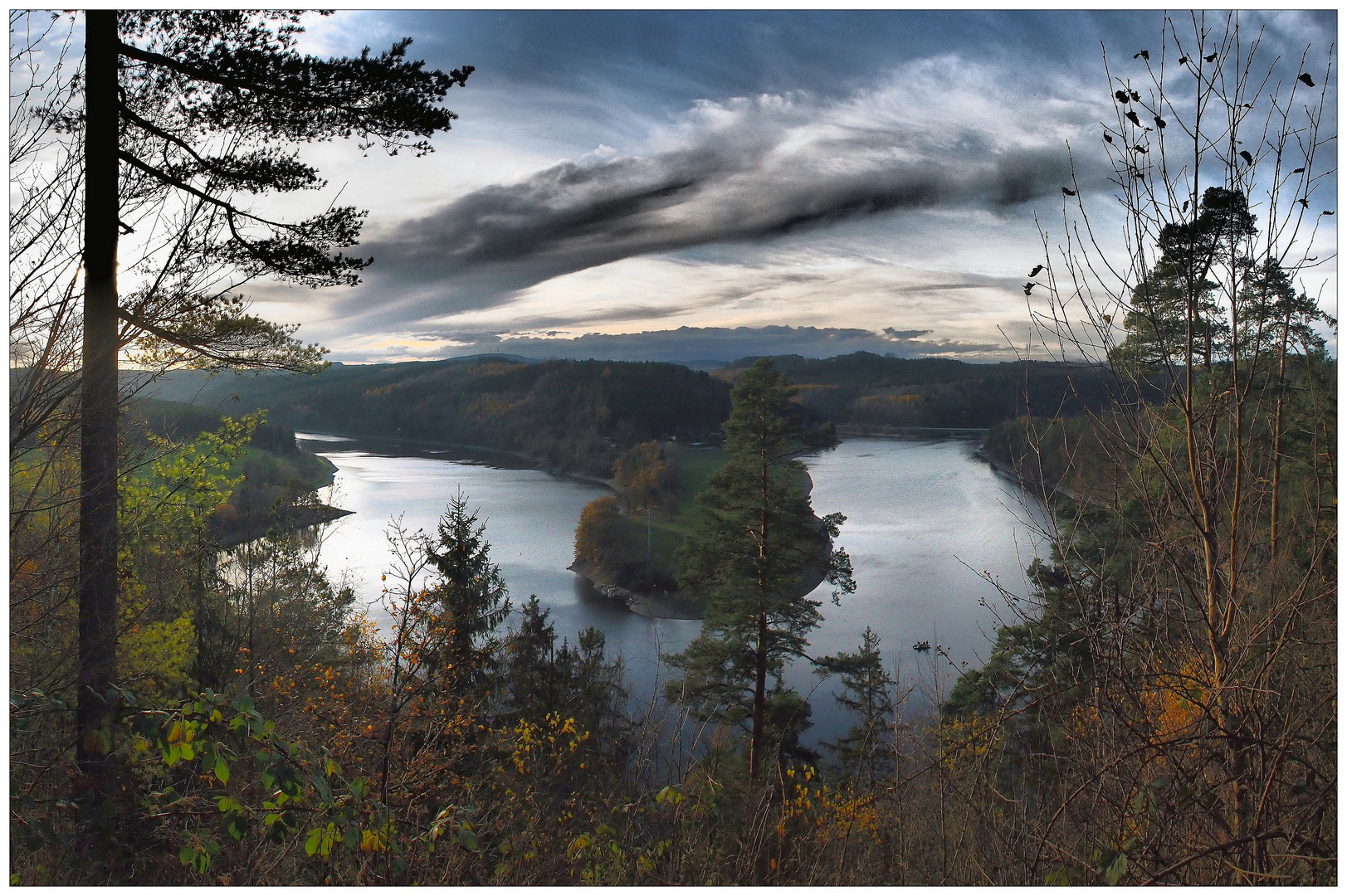 Thüringen - Blick auf die Saaleschleife