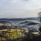 Thüringer Berge ein Blick von den Ebertsbergen in November