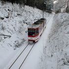 Thüringer Waldbahn im Schnee
