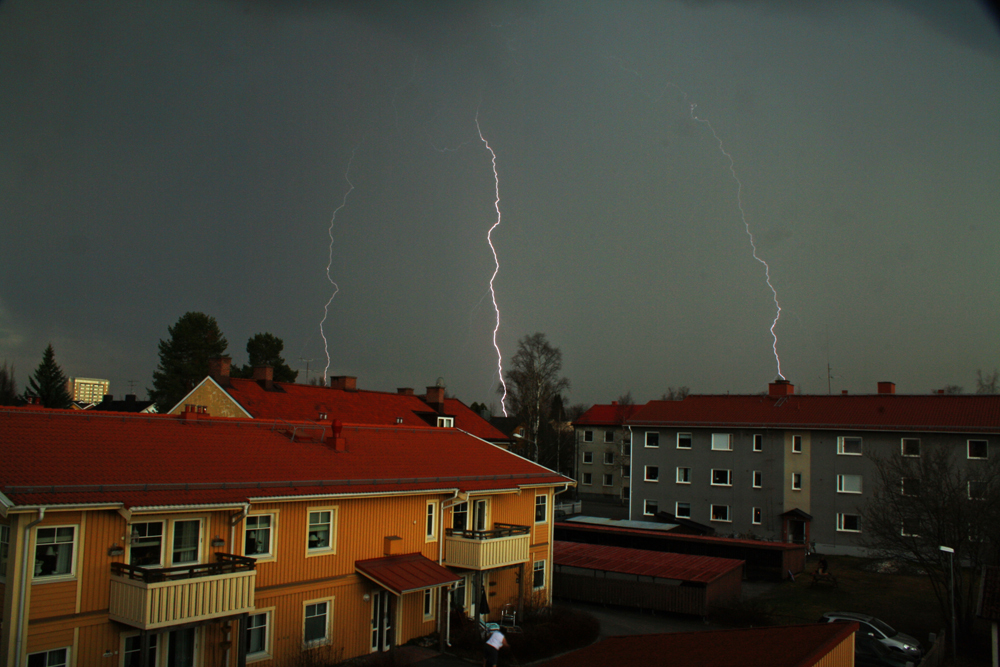 Thunder and lightning in Umeå