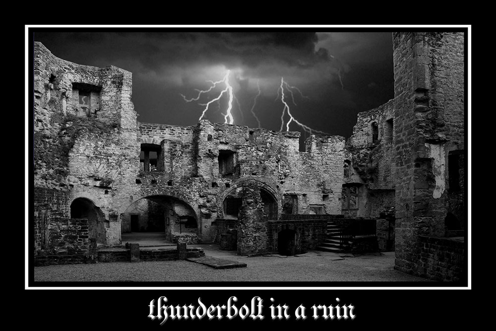 thunderbolt in a ruin