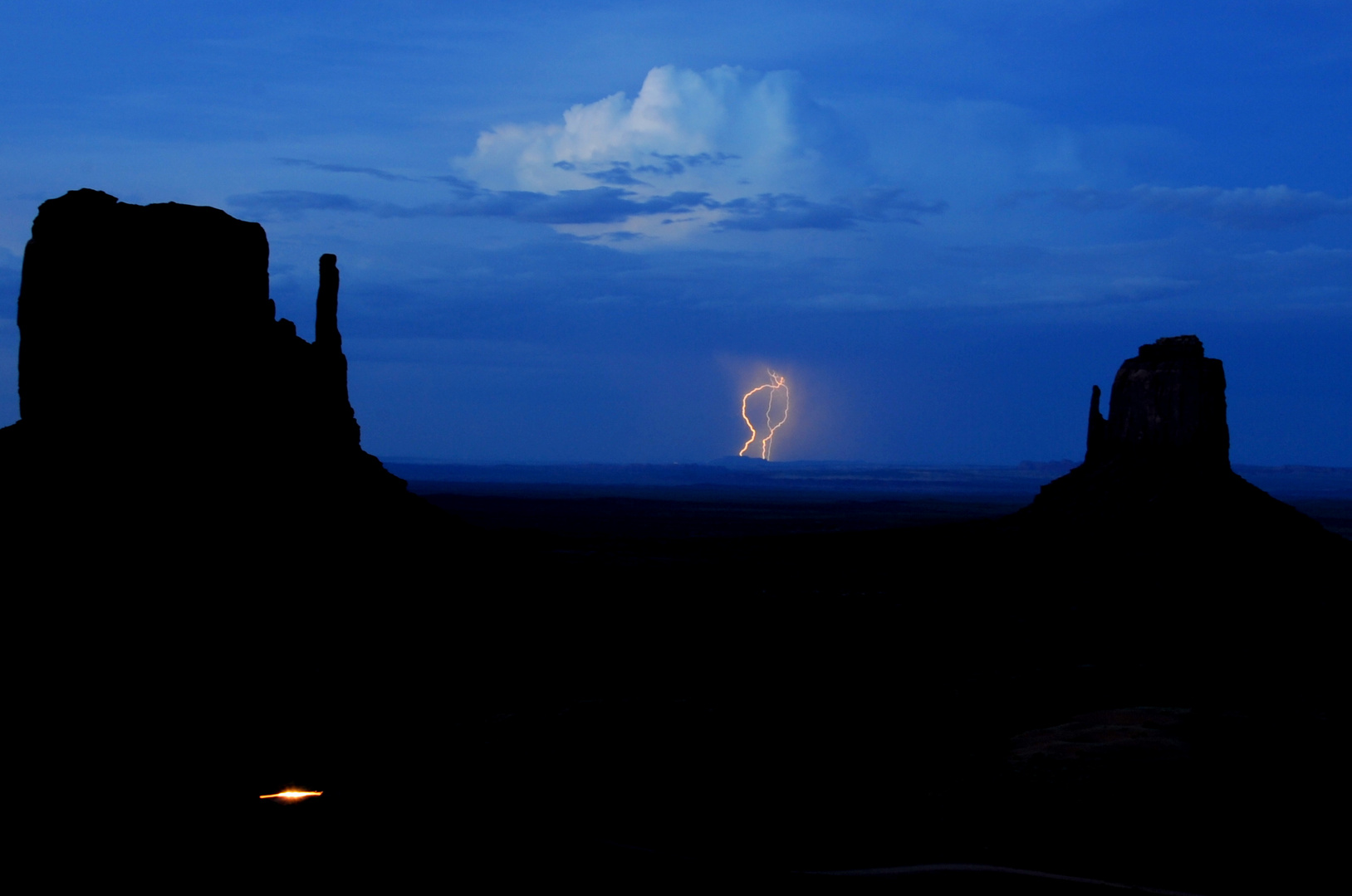 Thunderstorm behind Monument Valley