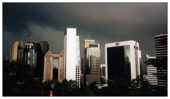 Thunderstorm in Kuala Lumpur