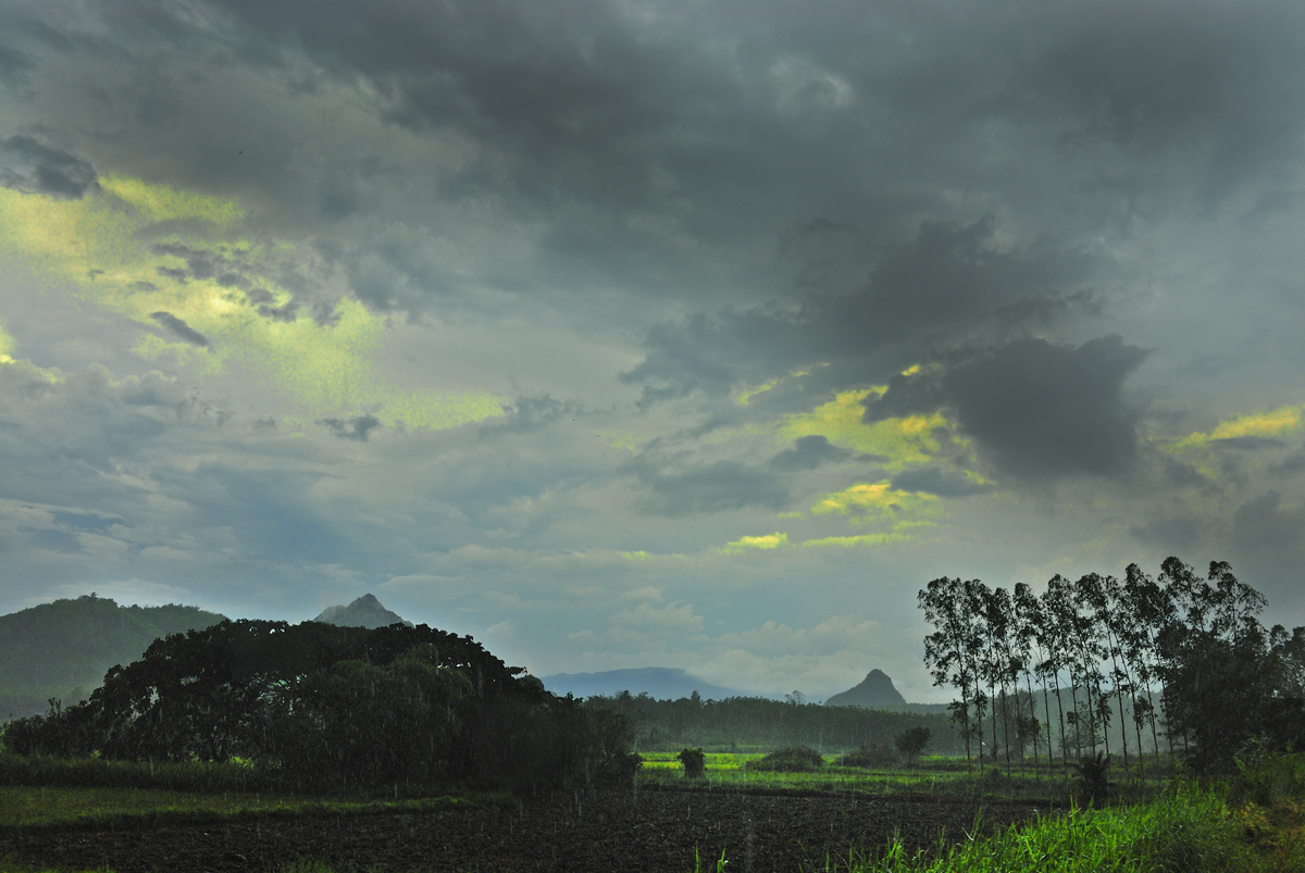 Thunderstorm is coming overland in Loei province