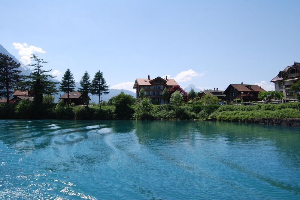 Thunersee in der Schweiz ) Foto & Bild landschaft, bach, fluss & see