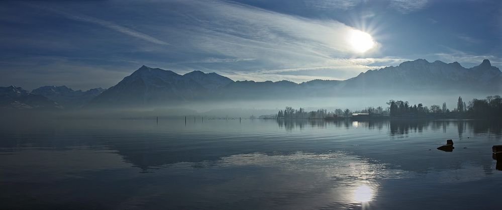 Thunersee vom Niesen bis zum Stockhorn