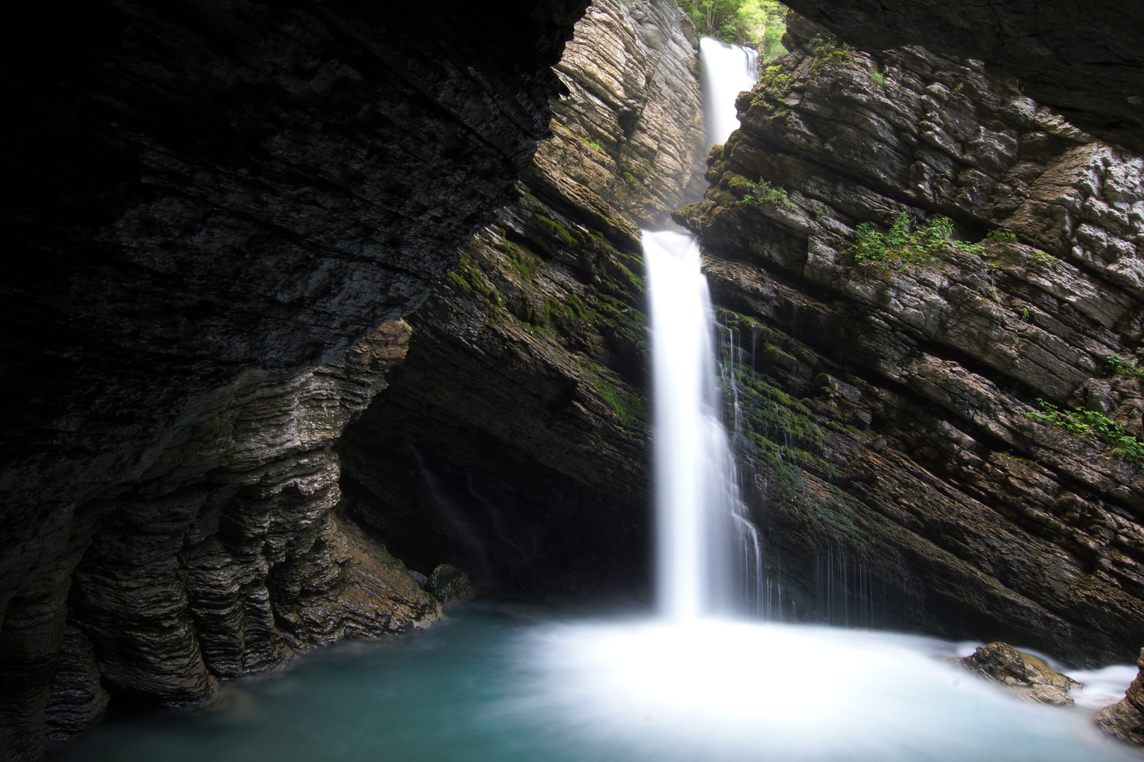 Thur-Wasserfall bei Unterwasser im Toggenburg