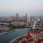 Tianjin Bahnhofsplatz Sonnenuntergang