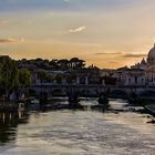 Tiber in der Abendsonne