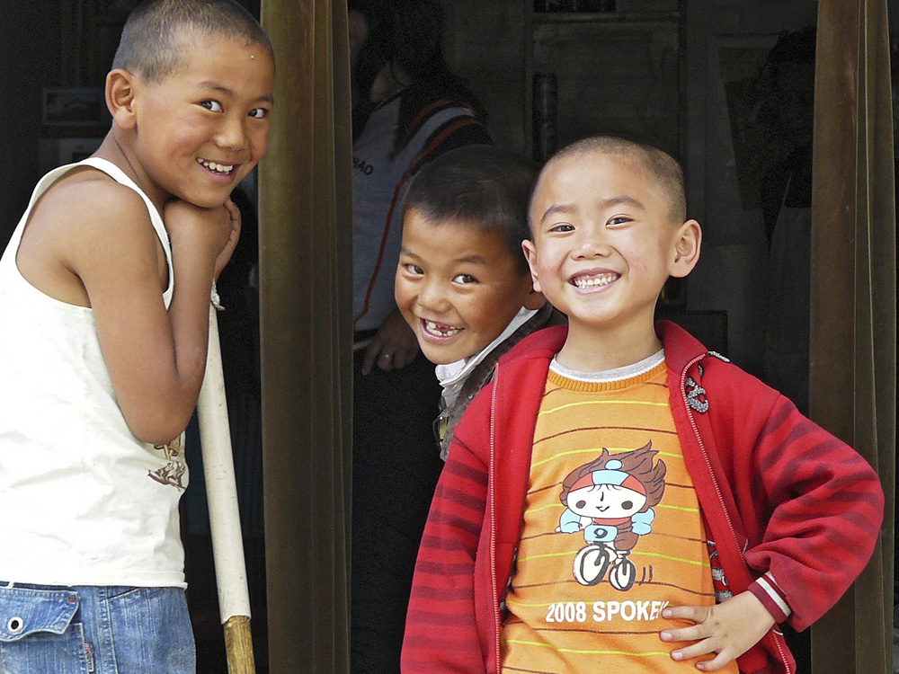 Tibet-Kinder in Lhasa